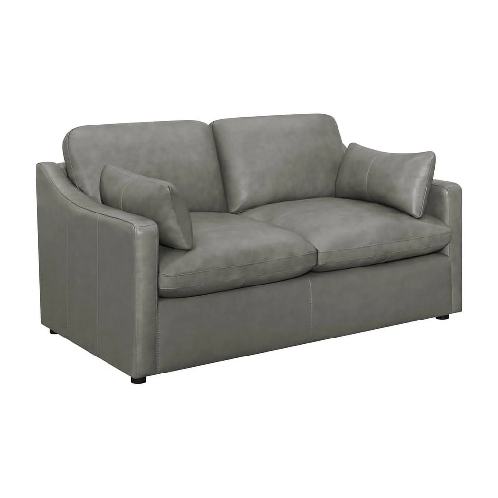 Gray Leather Upholstered Sofa Set C973381