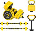 Adjustable 3-in-1 Dumbbell Barbell Kettlebell Set, Non-Slip, Pack of 2 B2503