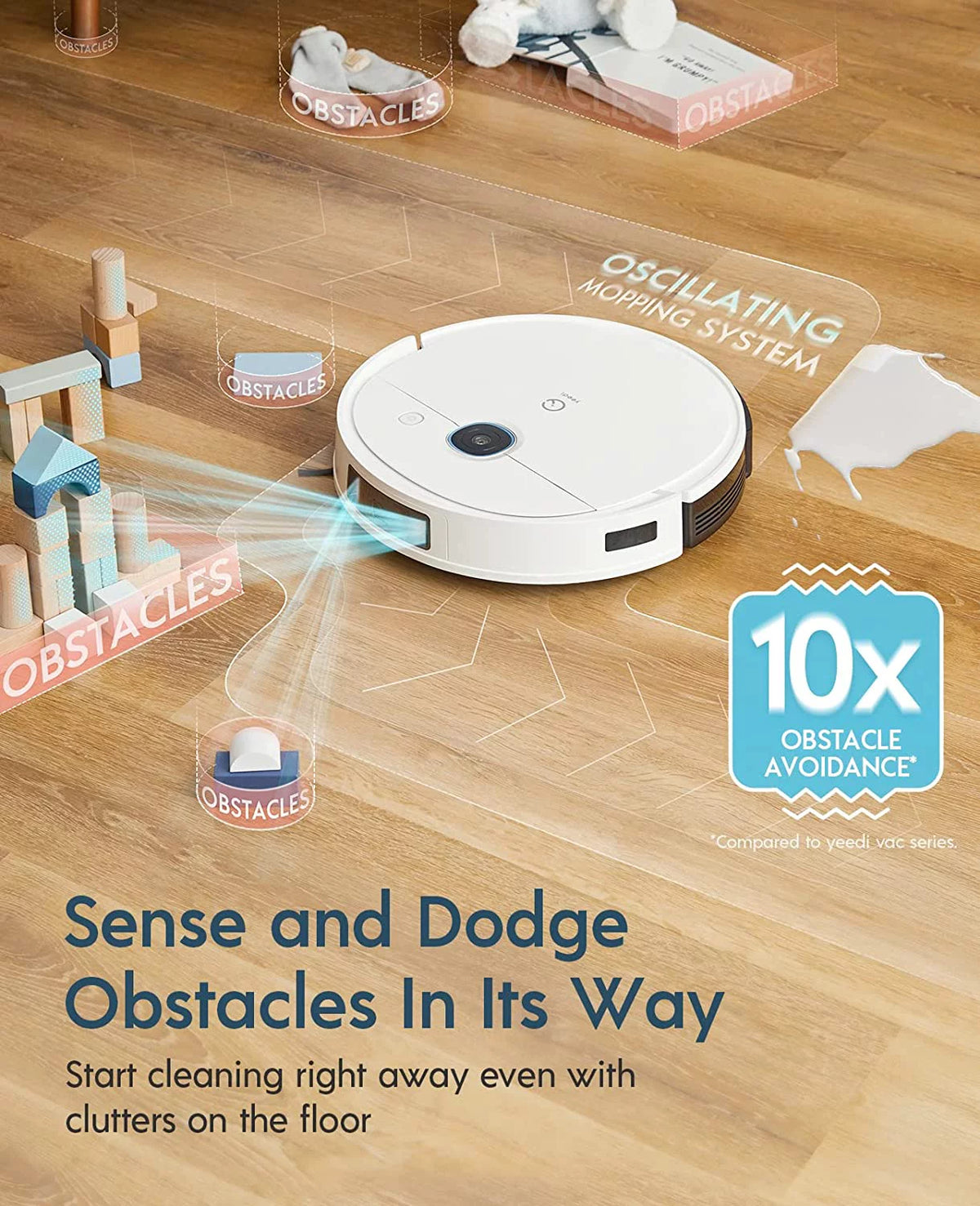 Ultra-Slim 3000Pa Suction Smart Visual Mapping Robot Vacuum Y8545
