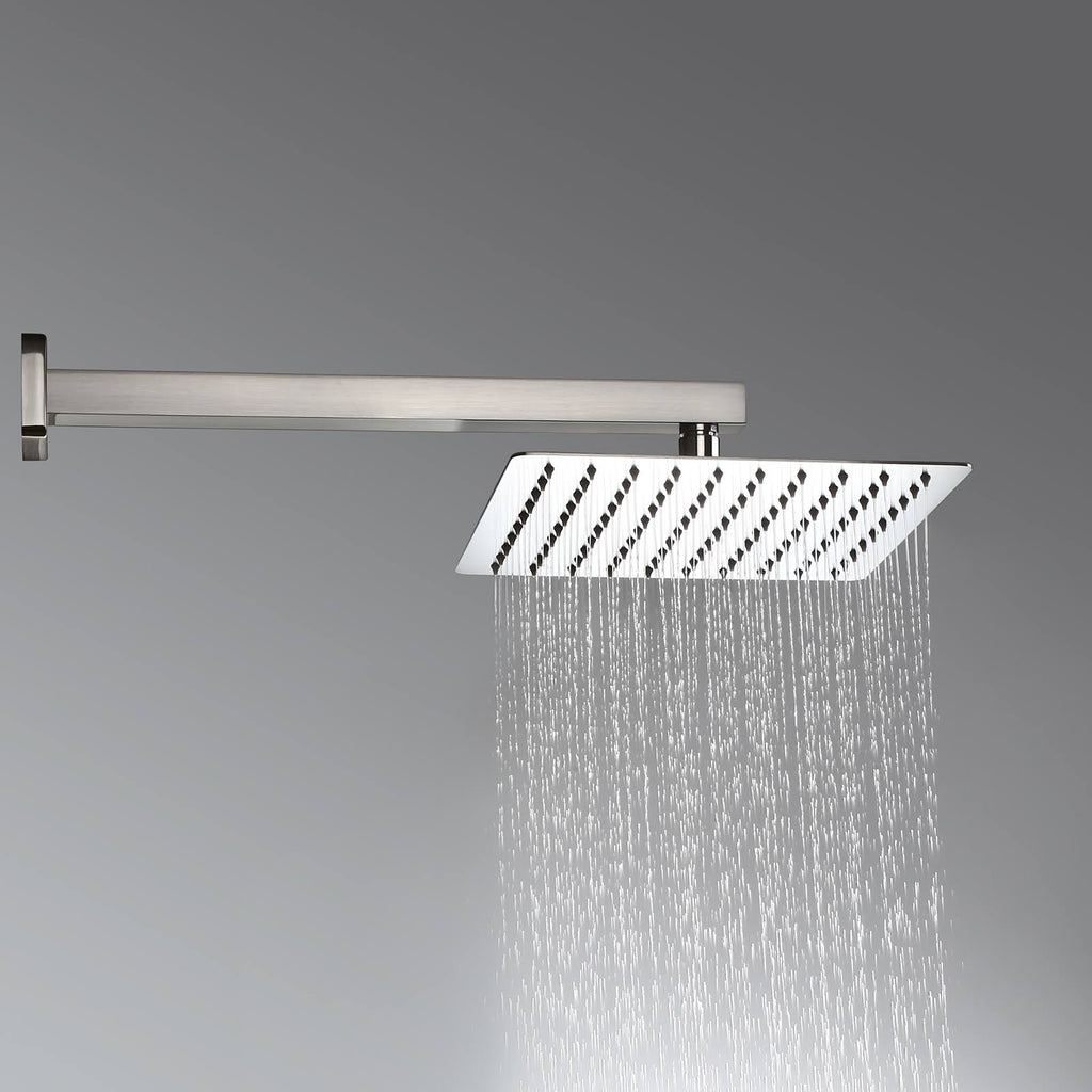 Wall Mounted Rainfall Shower Head Handheld Spray Square Shower Set O129