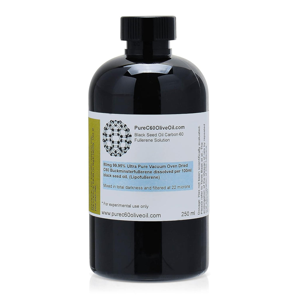 C60 Black Seed Oil 250ml / 8.5 Fl Oz Amber Glass Bottle L254