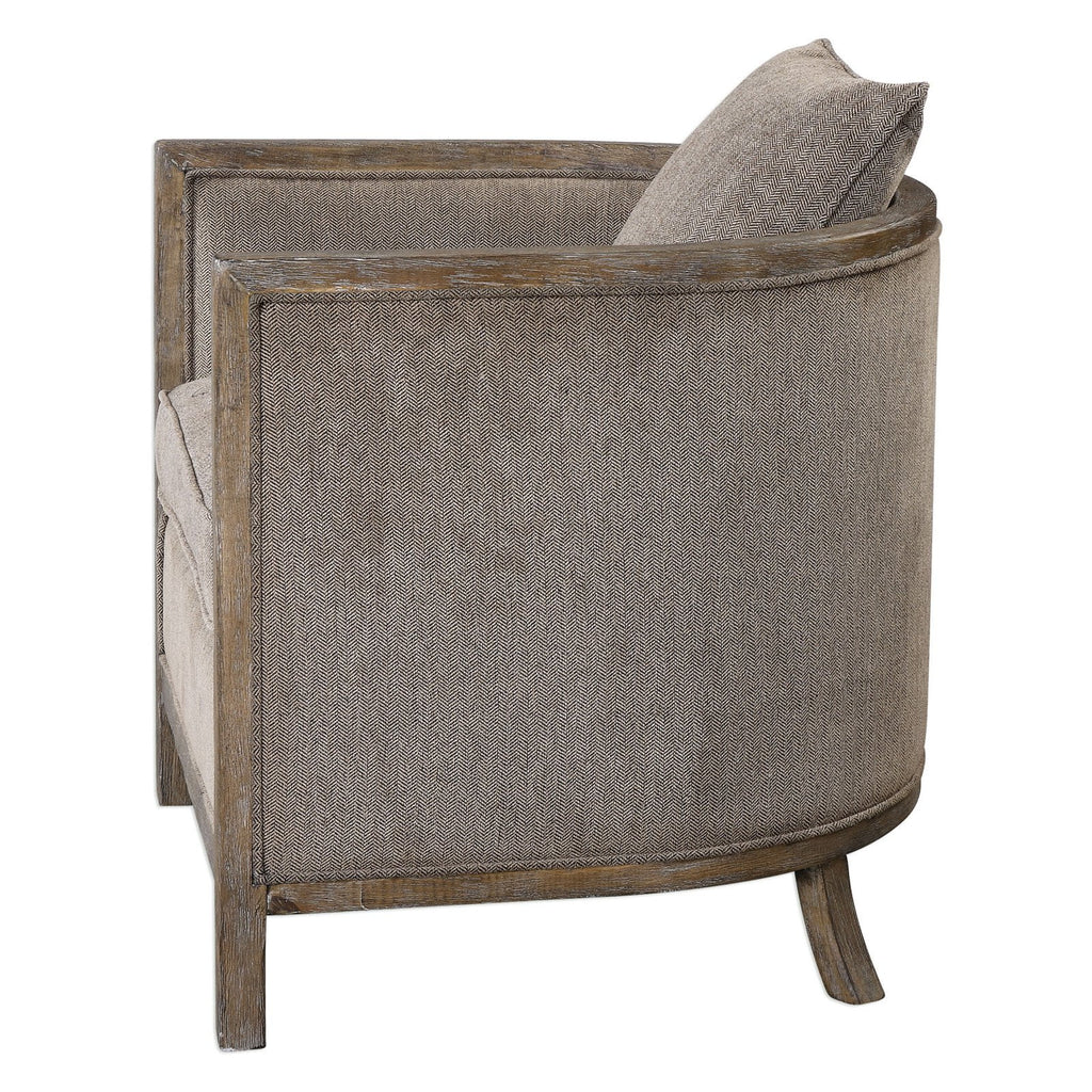 Gray Chenille Accent Chair S428891