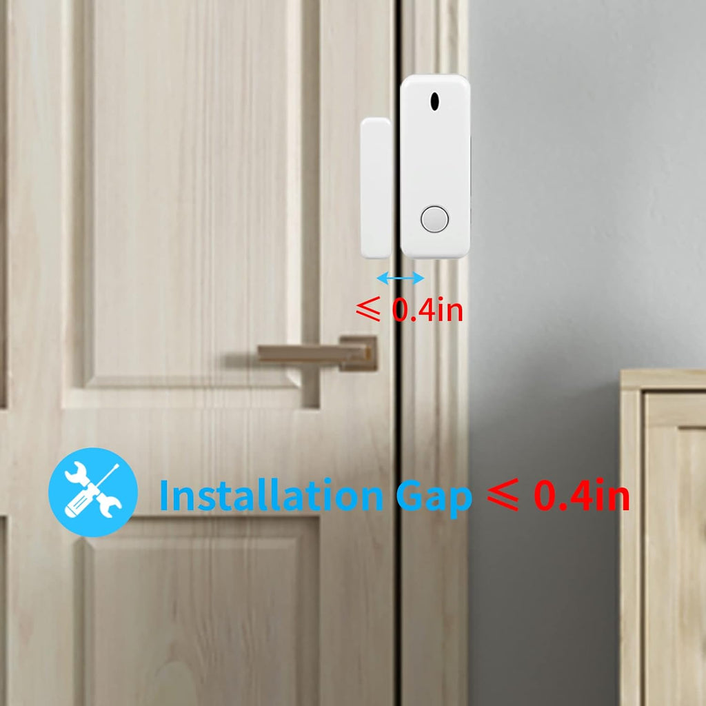 WiFi Door Alarm System, 8-Piece Kit with Hub Station, 5 Sensors, 2 Remotes B320