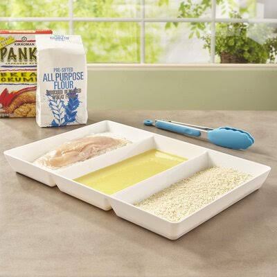 White 3-Section Serving Tray Set of 3 E535595