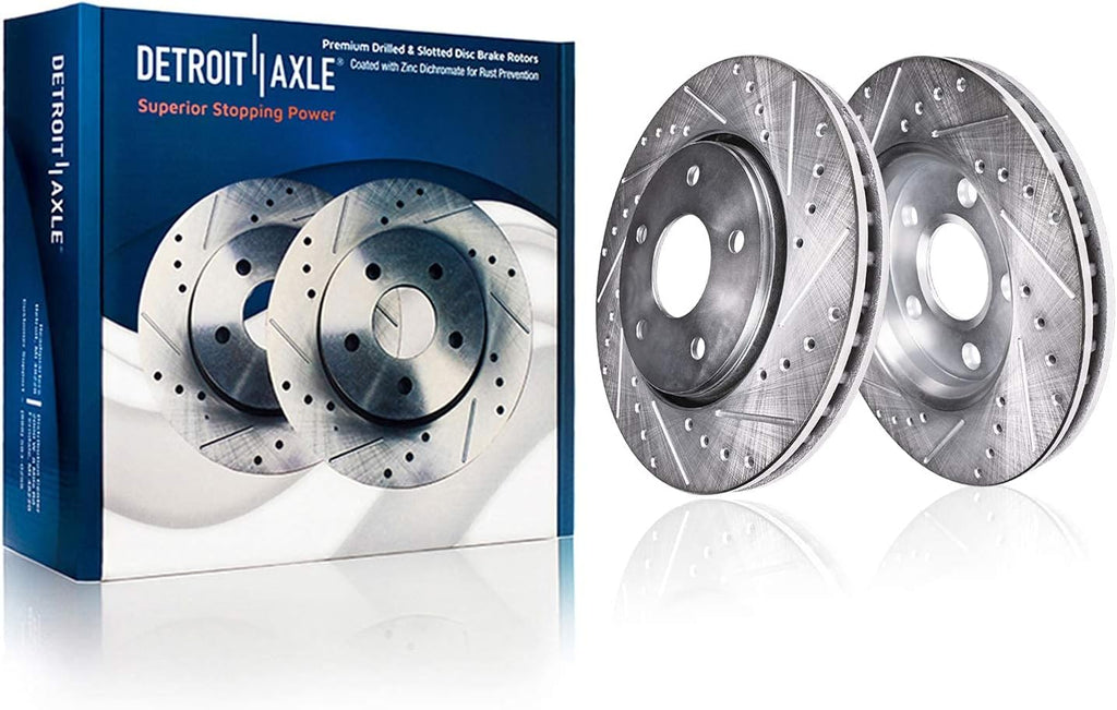 Front Drilled & Slotted Rotors + Brake Pads 6pc Set K94994