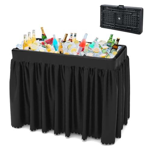 Folding Plastic Cooler Table with Drain Hose G53396