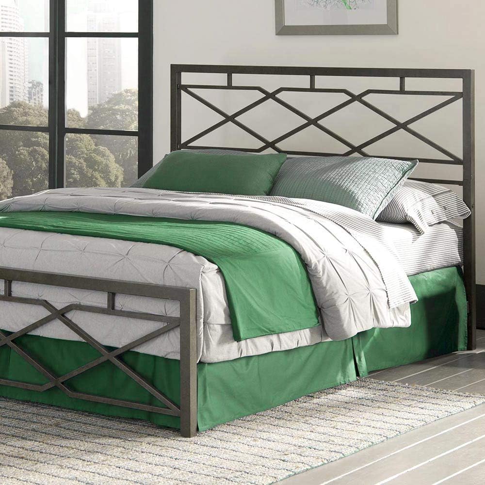 Queen Size Metal Bed Frame with Headboard and Footboard Q353077