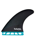 Teal/Black Thruster Fin Set V8268