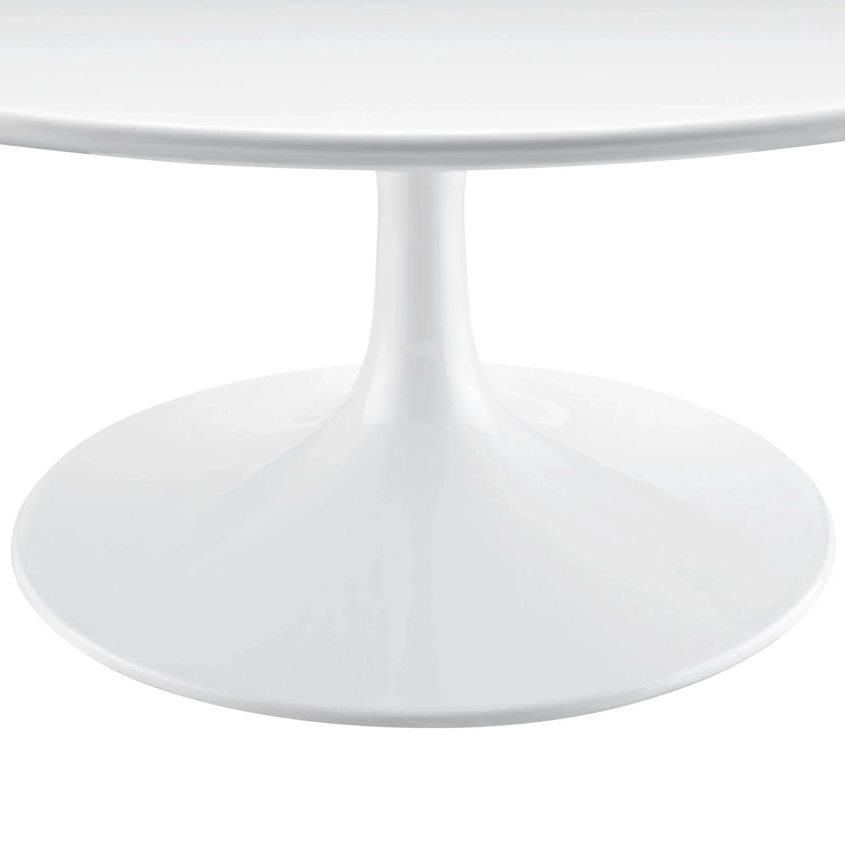 36" Round Wood Coffee Table in White V379201