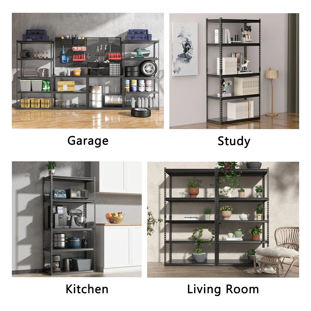 5 Tier Adjustable Heavy Duty Metal Storage Shelves S547714