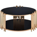 Gold & Black Glass Coffee Table W955