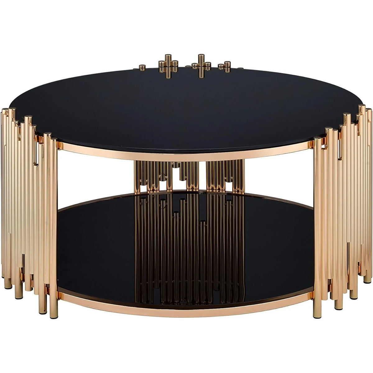 Gold & Black Glass Coffee Table W955
