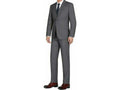 Charcoal Gray Solid Two Button Slim Fit Suit E774869
