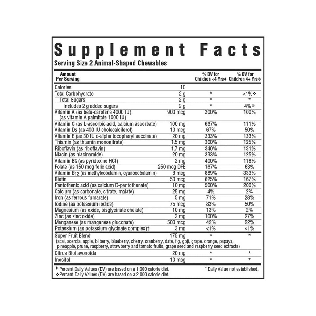 Whole Food Based Multiple Orange 180 Chewable Tablets F88801