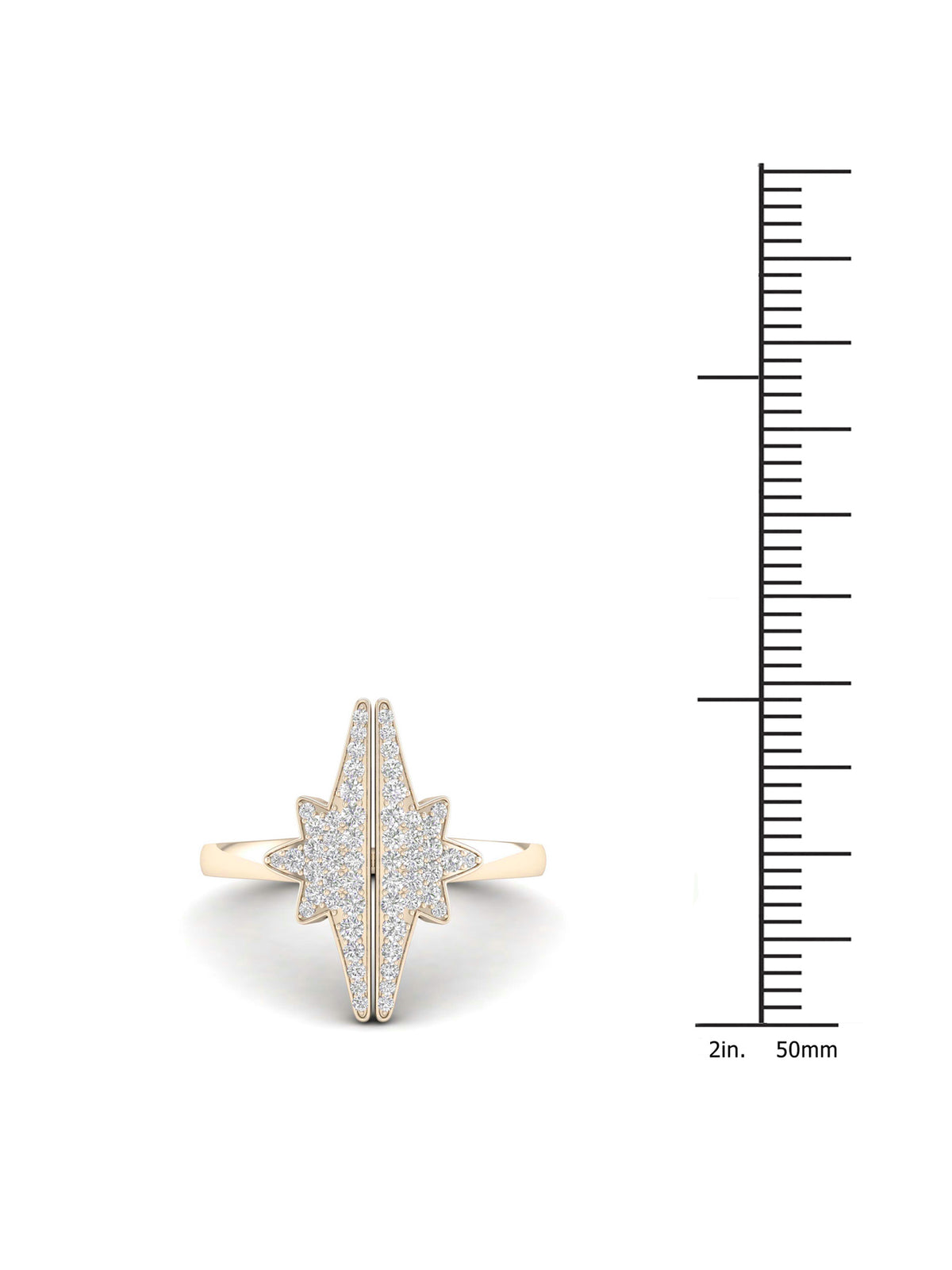 10K Yellow Gold Star Ring A6293