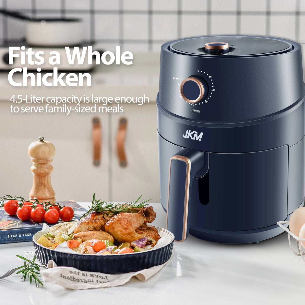4.7 Quart Navy Blue Mechanical Air Fryer K282144