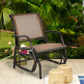 Outdoor Single Swing Glider Rocking Chair Grey T16027