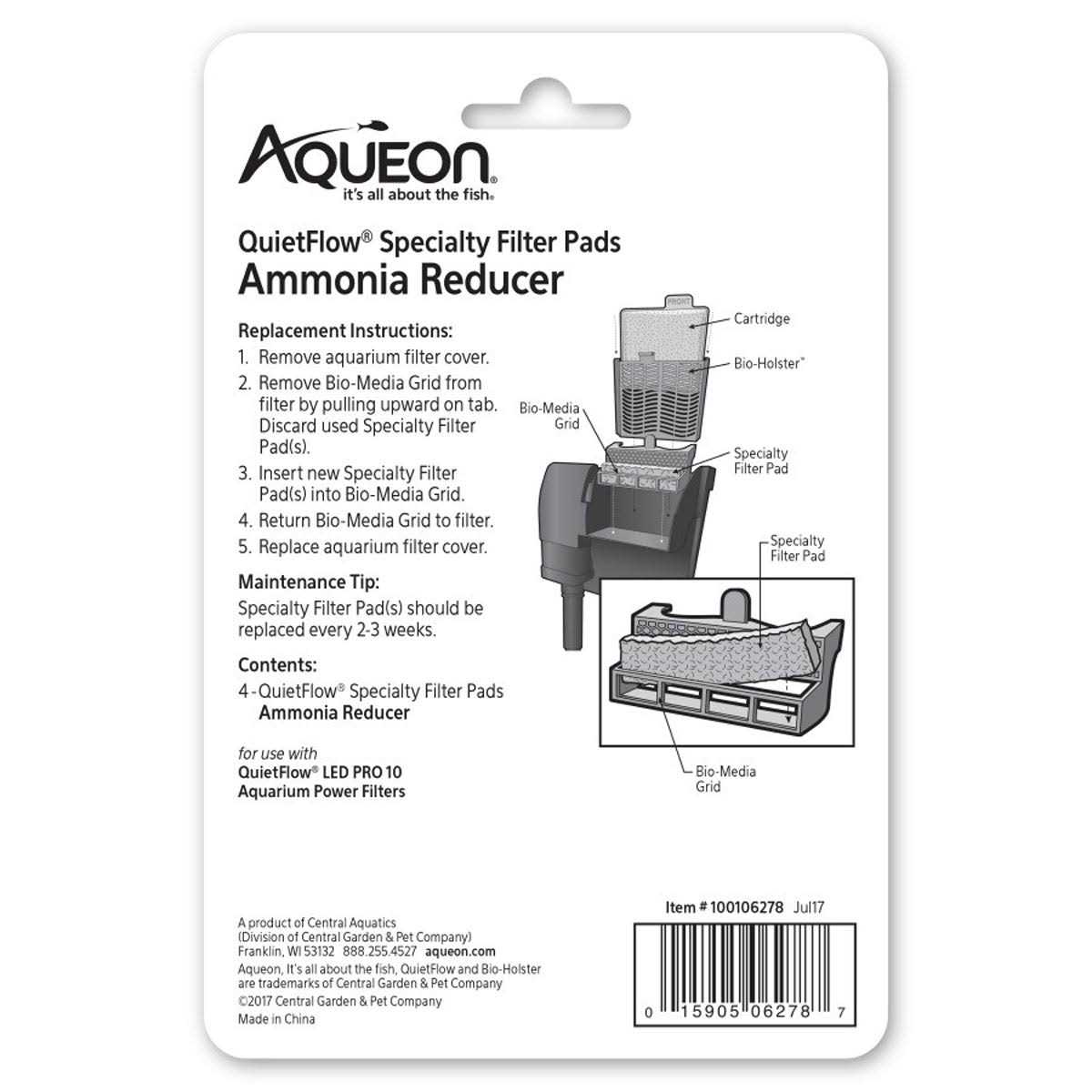 Ammonia Reducer Filter Pads C185