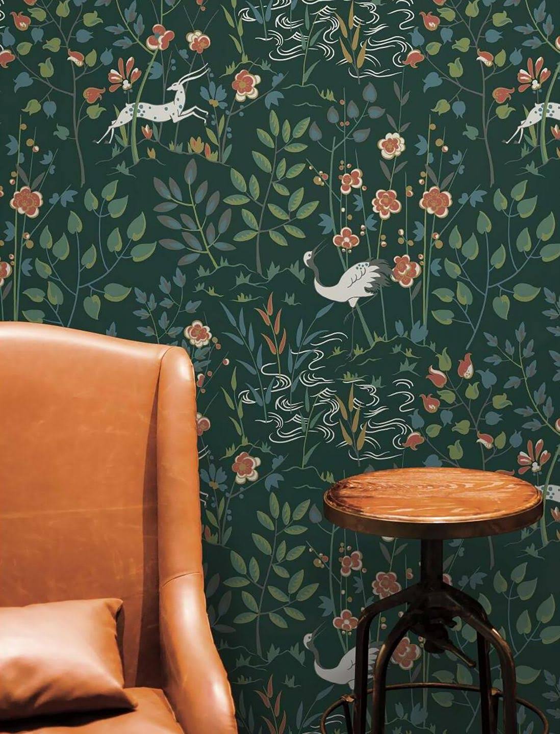 Dark Green Aspen Wallpaper Q685256