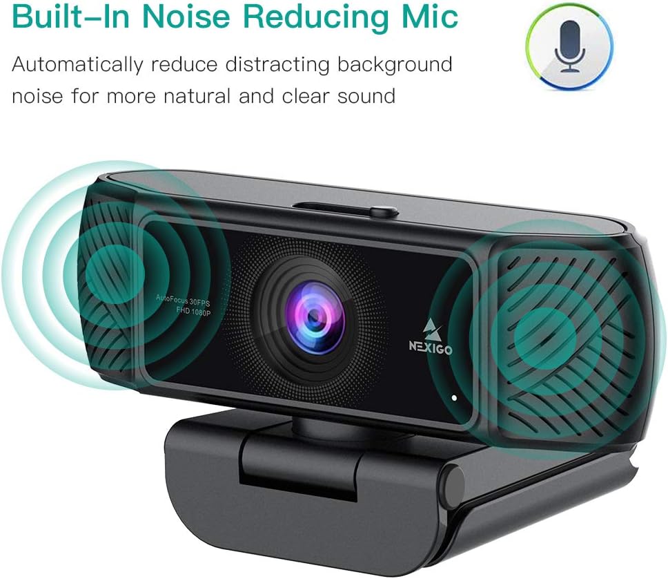 1080P USB Webcam with Microphone and Tripod V56878