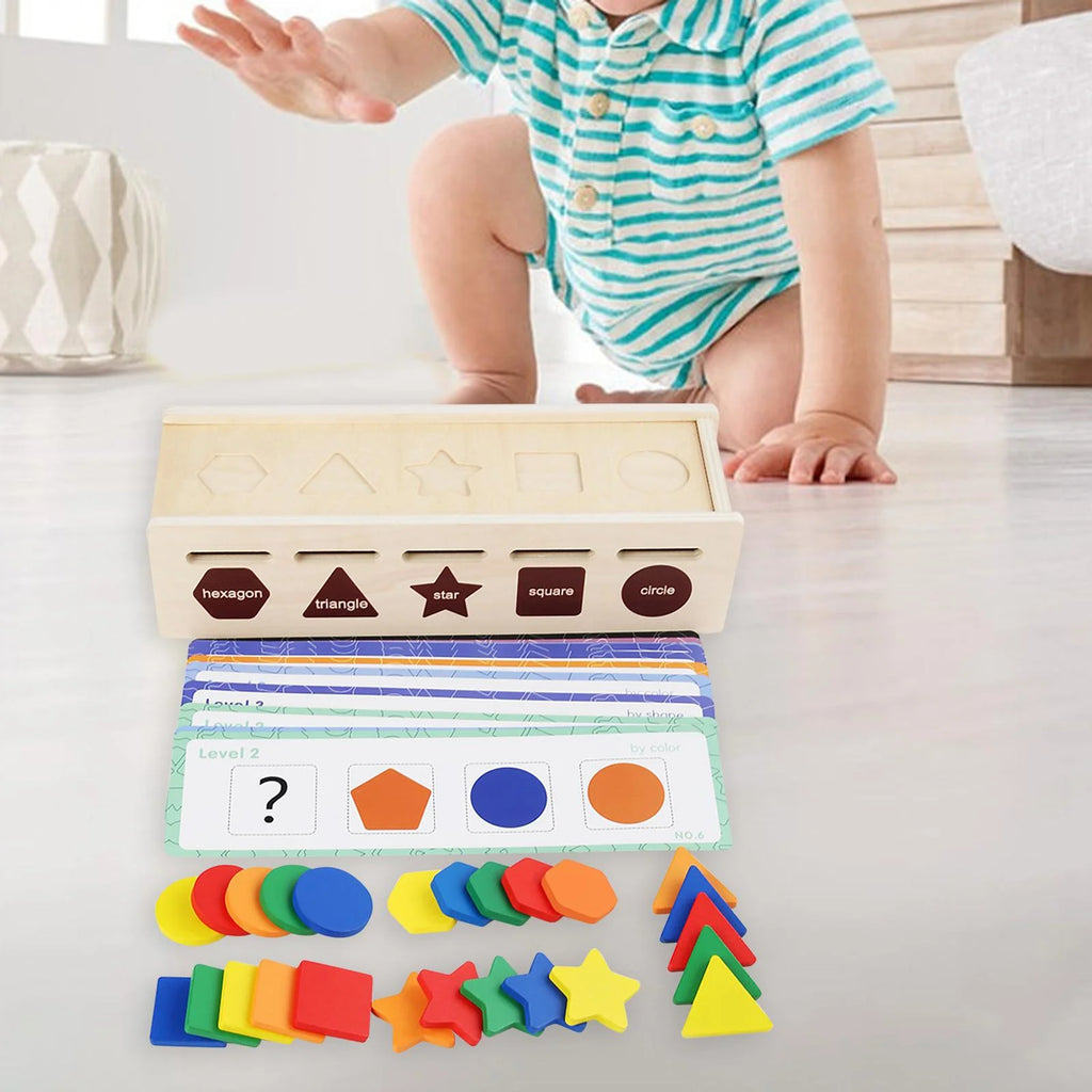 Montessori Geometric Matching Blocks Activity Toy H88792