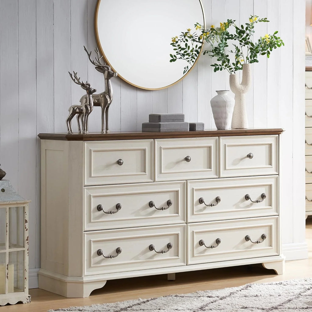 Brown 7 Drawer Wood Dresser N91498