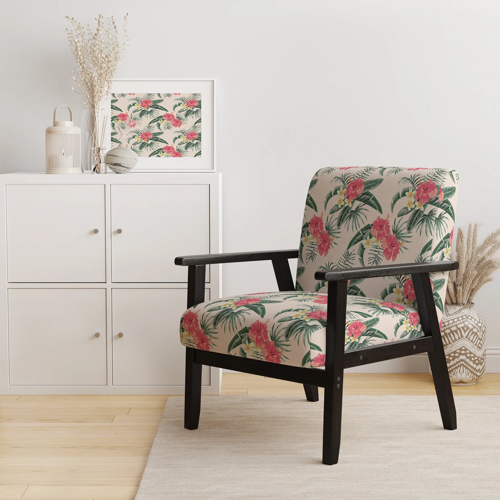 Upholstered Patterned Accent Chair and Arm Chair G2464