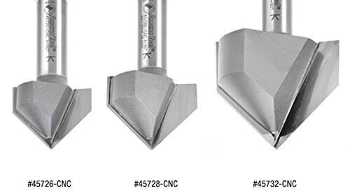 Carbide Tipped V-Groove 90 Deg x 1-1/2 D x 1-1/4 x 22 CH x 1/2 Shank R568