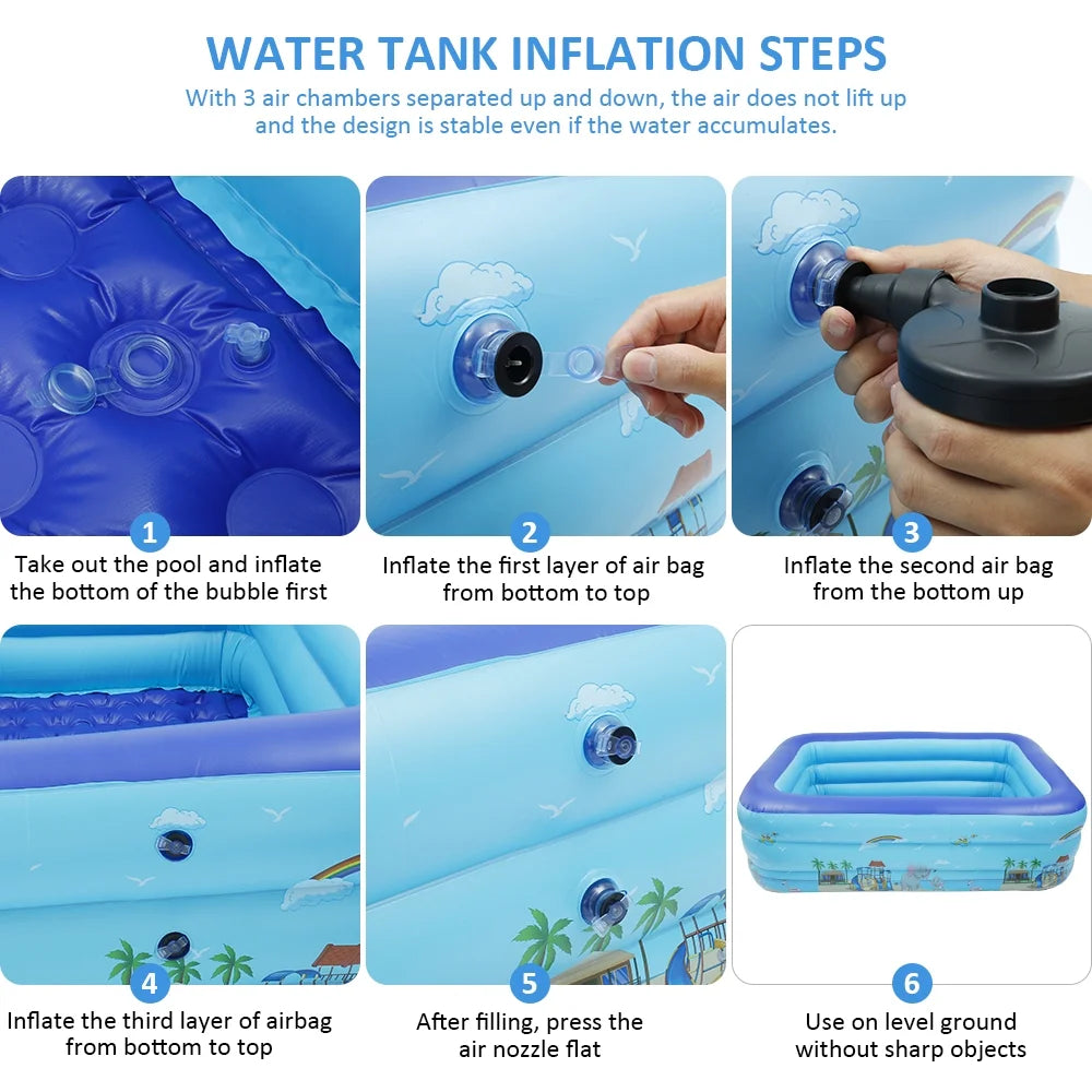 Inflatable Swimming Pool for Kids Adults Family T32527