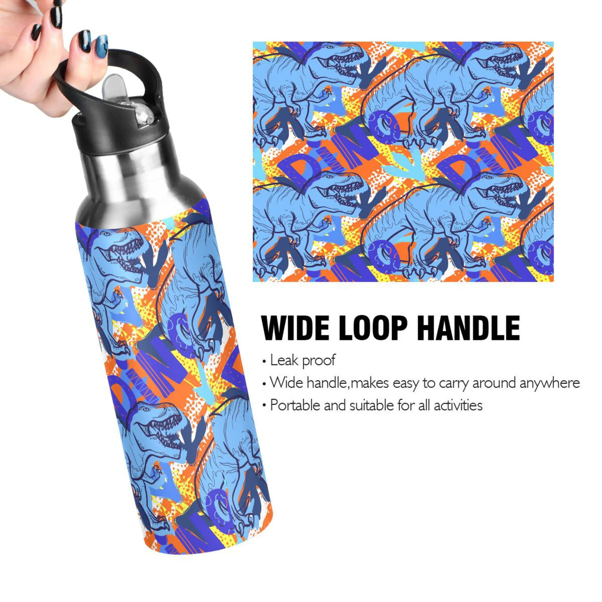 Stainless Steel Insulated Water Bottle with Straw Lid S11872