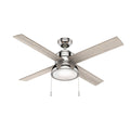 Polished Nickel Ceiling Fan with Light O496787