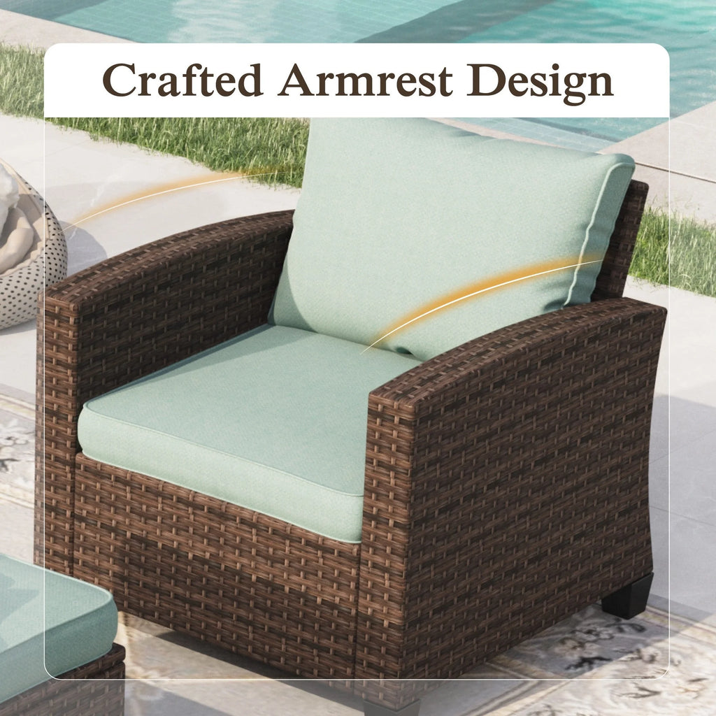 7-seat Wicker Patio Conversation Set O685065