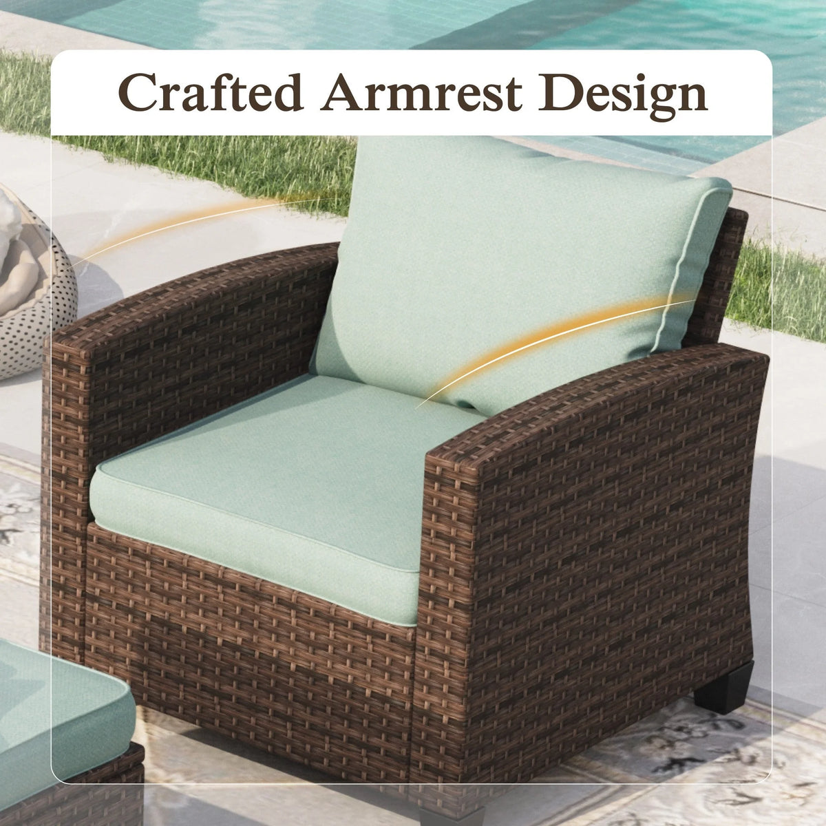 7-seat Wicker Patio Conversation Set O685065