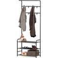 Coat Rack with Storage Shelf, Black W46598