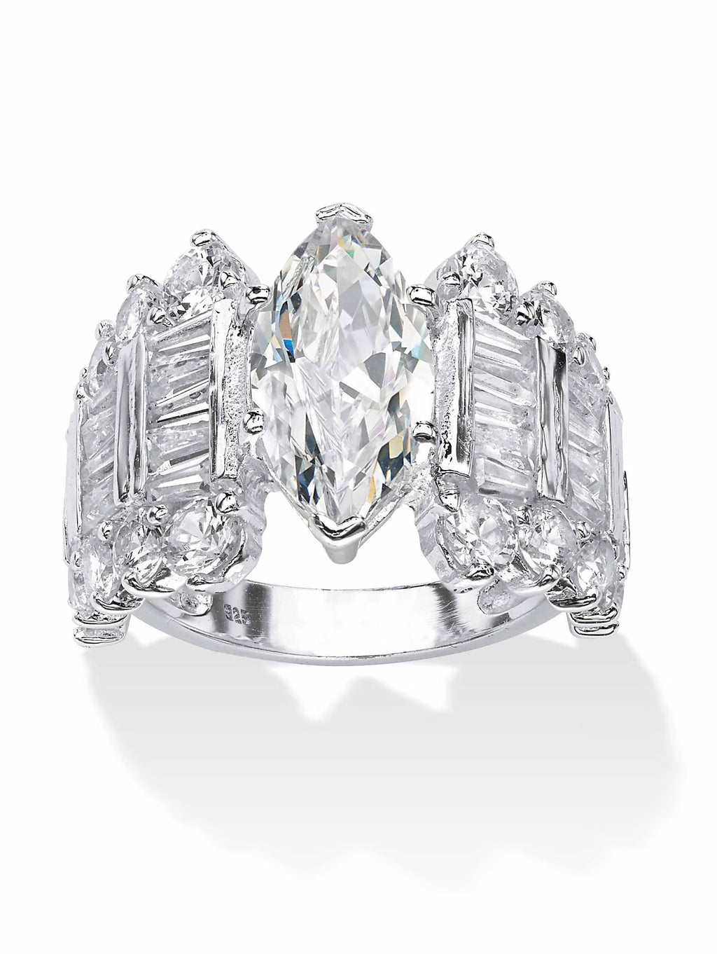 6.55 TCW Marquise-Cut Cubic Zirconia Ring in Sterling Silver G944096