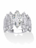 6.55 TCW Marquise-Cut Cubic Zirconia Ring in Sterling Silver G944096