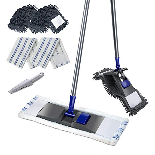 Microfiber Flat Mop with 4 Washable Pads V96221