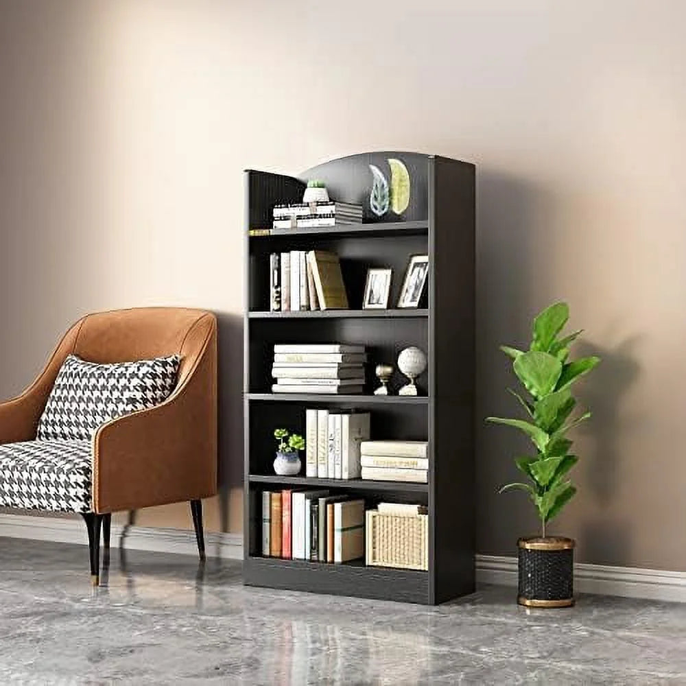 Wood 5 Tier Bookshelf B7048