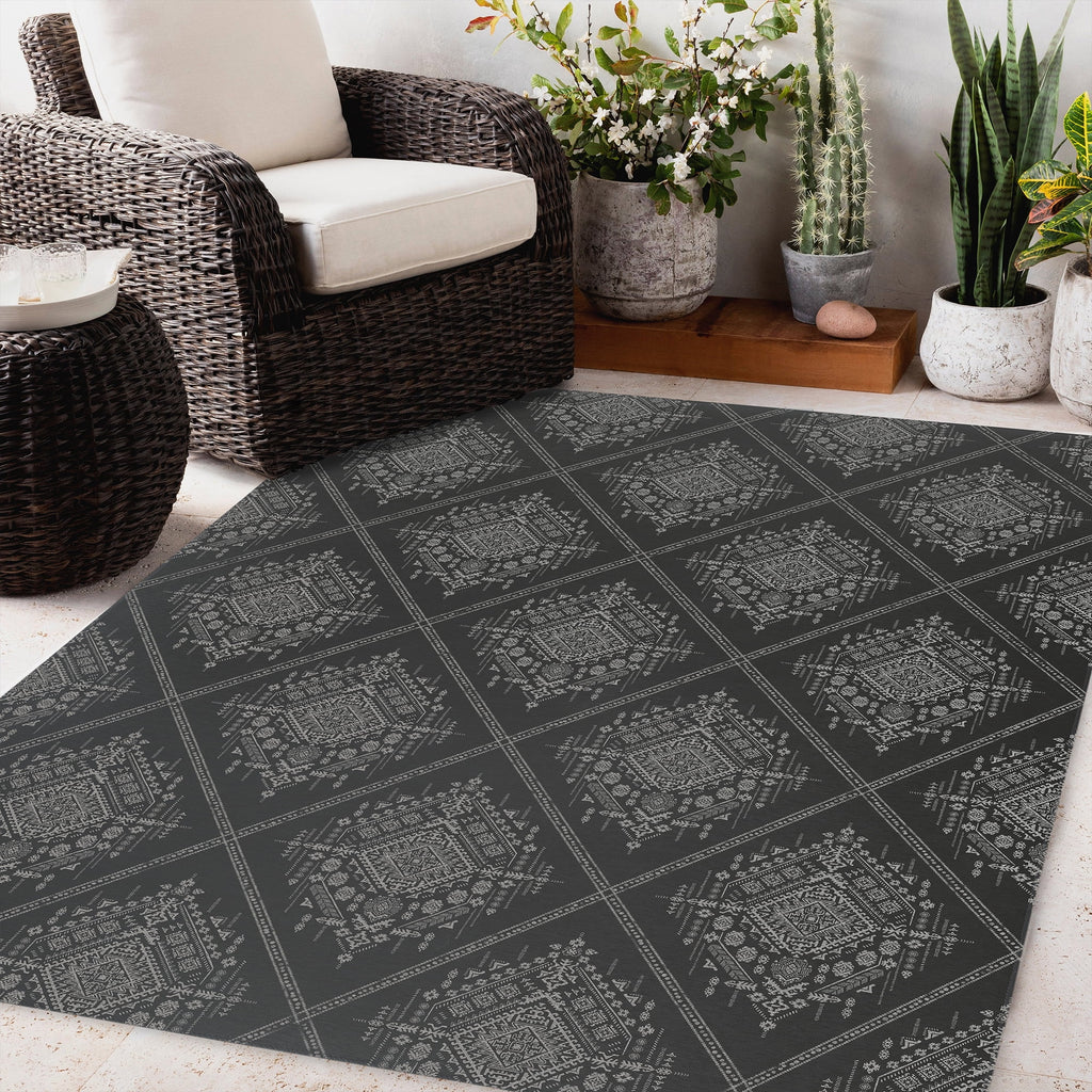 Charcoal Outdoor Rug O21034