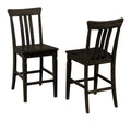 Dark Gray Slatback Counter Height Chair Set of 2 H687