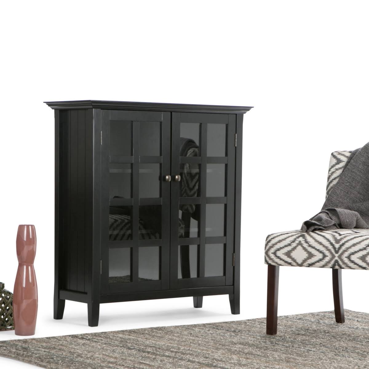 Black Medium Storage Cabinet Y80485