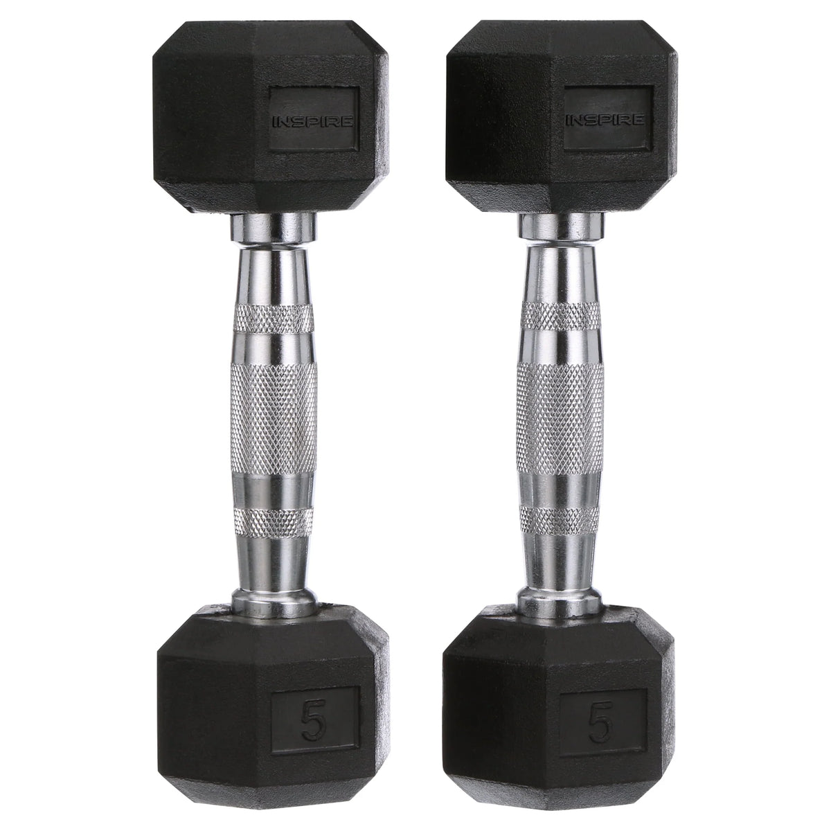5 lb Rubber Hex Dumbbells T690