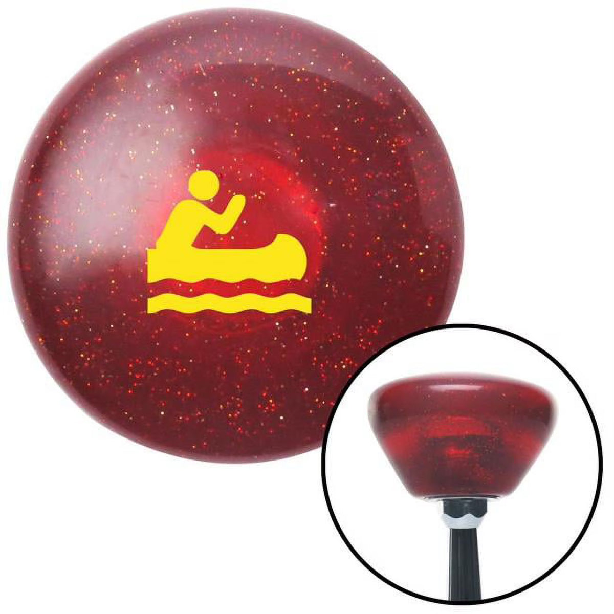 Yellow Retro Metal Flake Shift Knob with M16 x 1.5 Insert N931