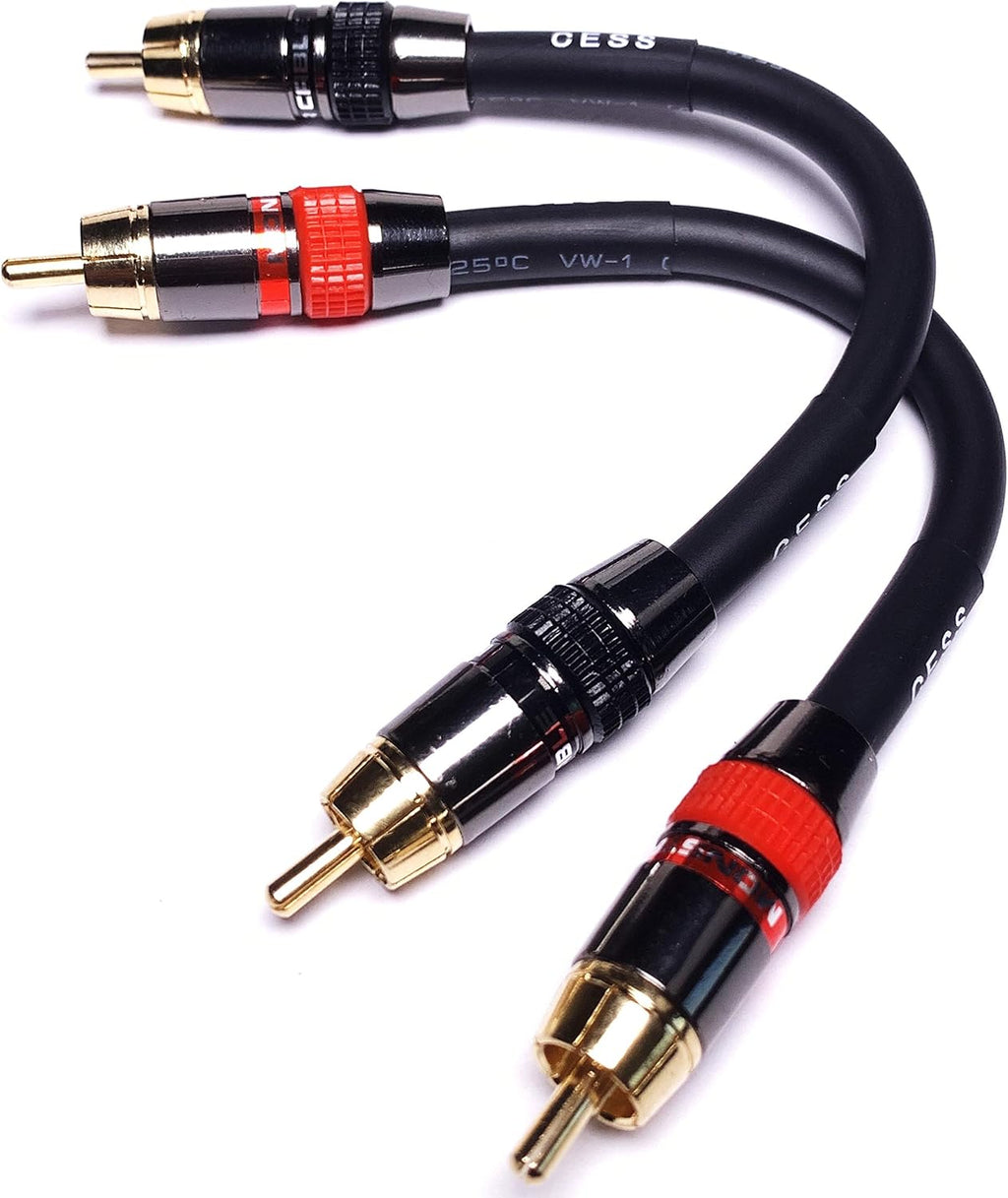 Low Noise 12 Gauge RCA Audio Patch Cable (1 Foot) Y575542