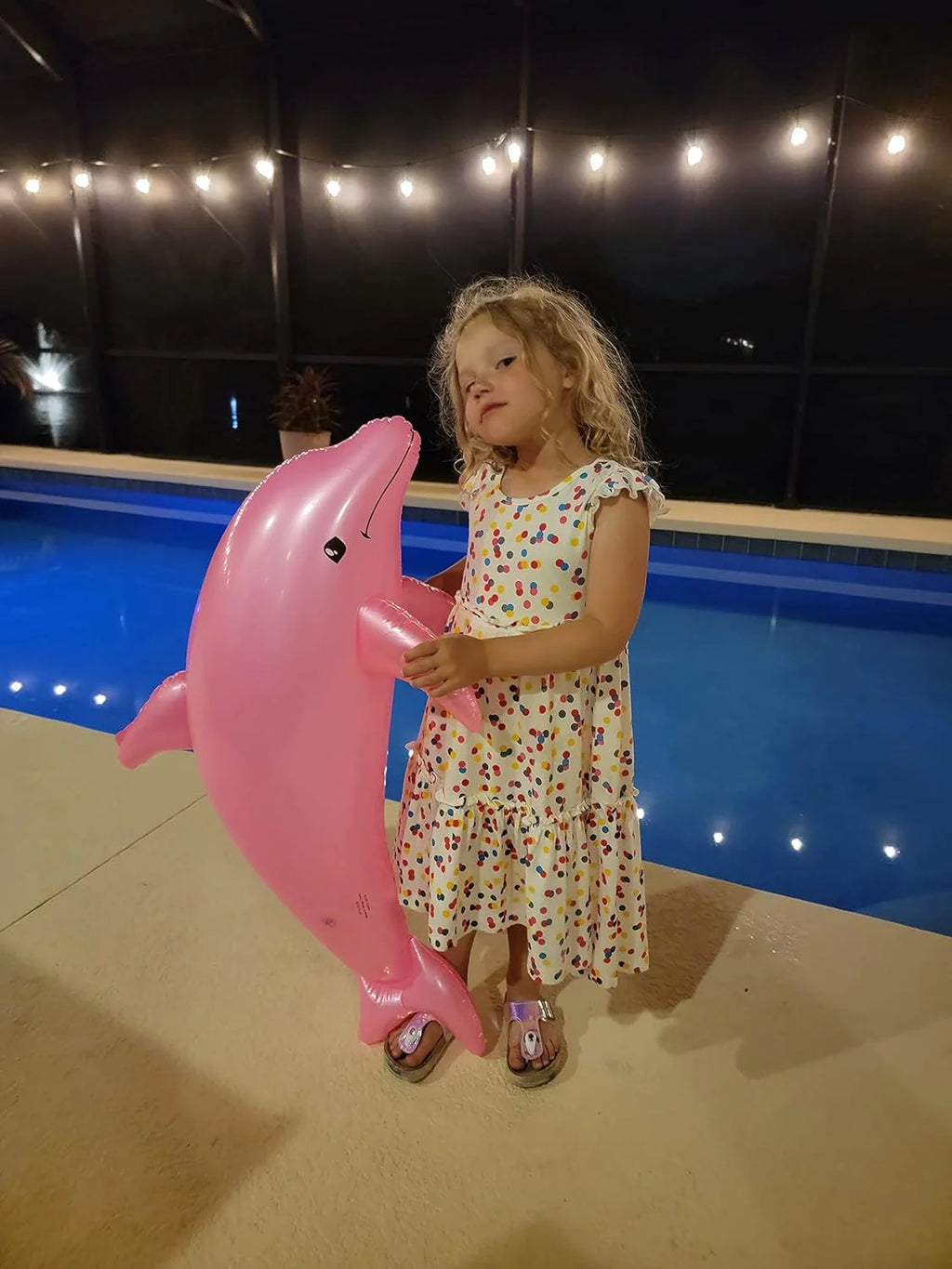 2 Pack Pink 40" Pearlized Inflatable Pool Toy M115659