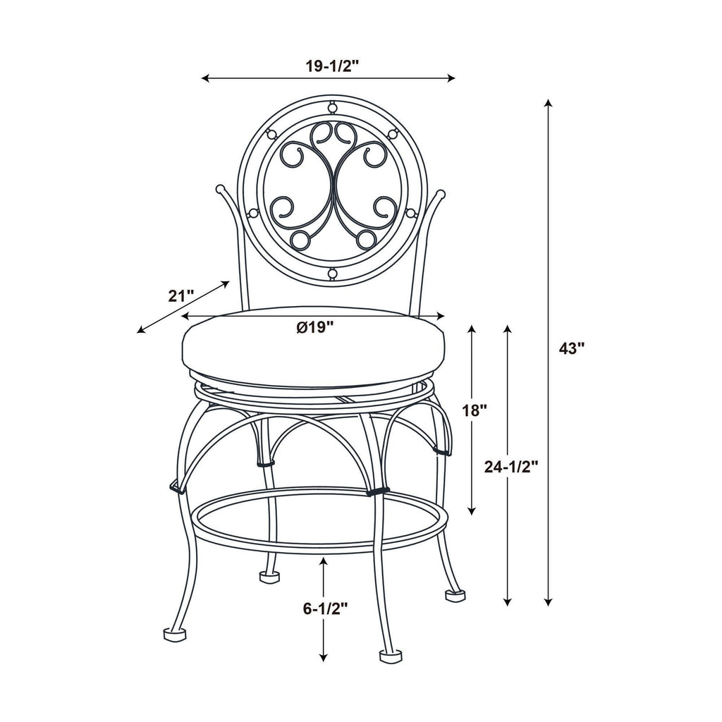 Bronze Counter Height Barstool V77314