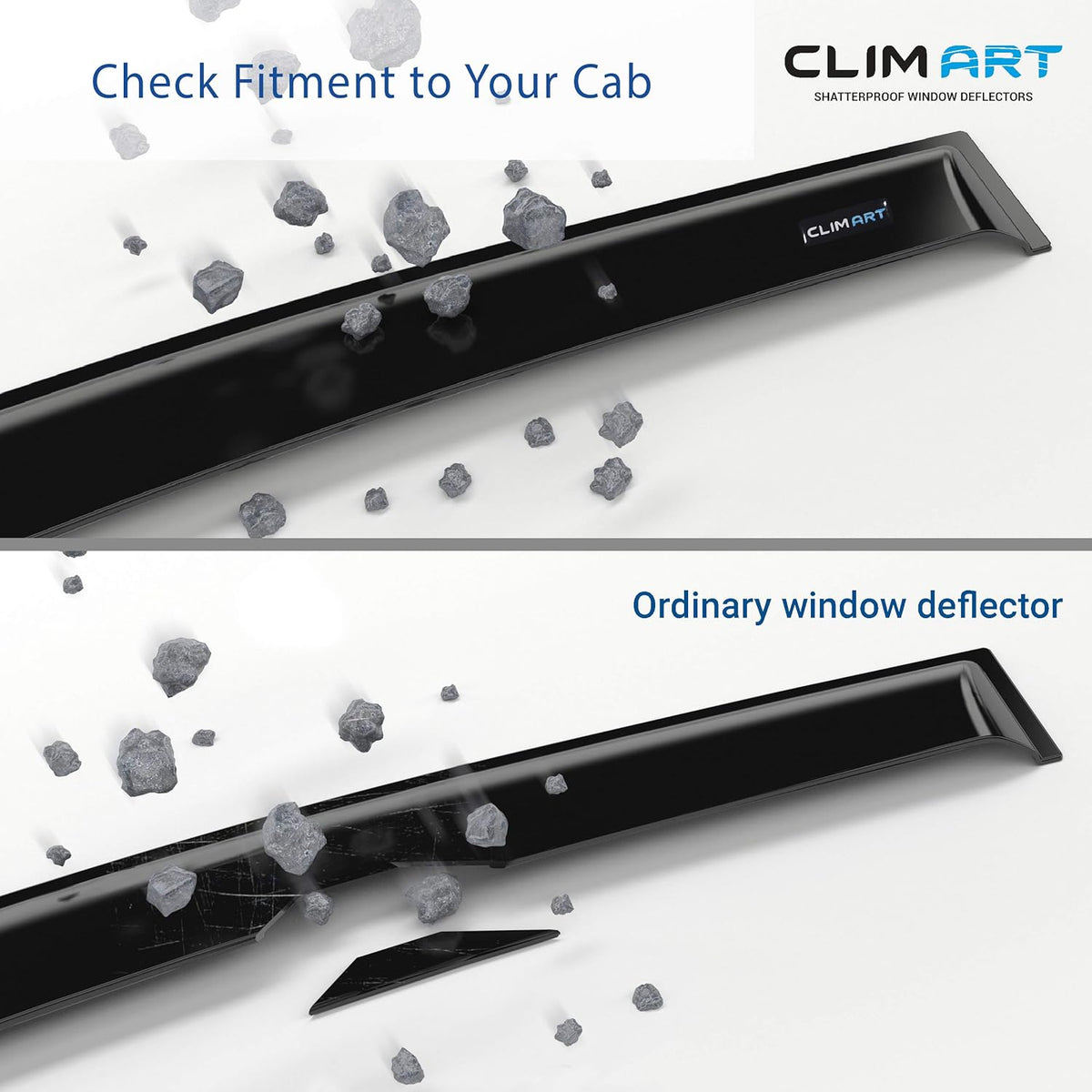 4 pcs Dark Smoke Tape-on Window Deflectors O4022