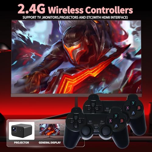 Wireless Retro Game Console with 20,000+ Games and 2.4GHz Wireless Controller K79991