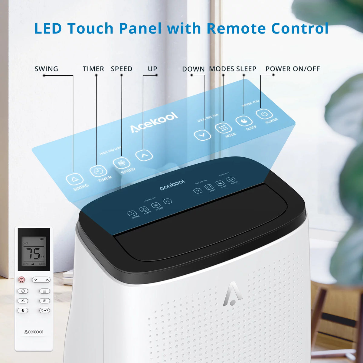 14000 BTU 3-in-1 Portable Air Conditioner with Fan & Dehumidifier T371599