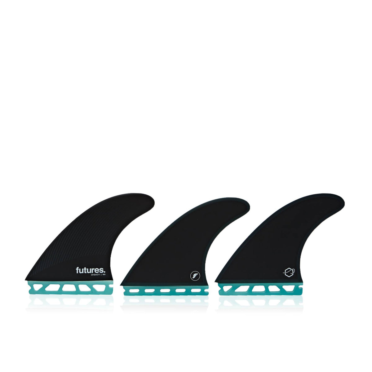 Teal/Black Thruster Fin Set V8268